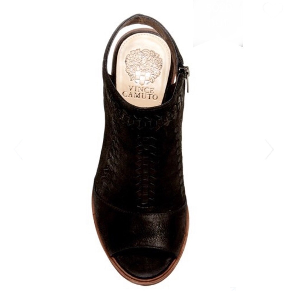 (Sold) Vince Camuto Katri Woven Bootie Black 6.5 - Picture 2 of 8